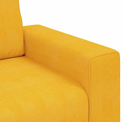 Sofá-luvas 120 cm tecido corduroy amarelo-claro