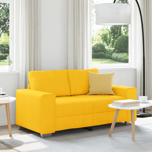 Sofá-luvas 120 cm tecido corduroy amarelo-claro