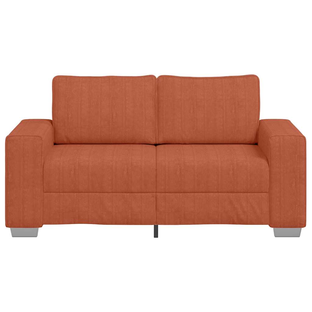 Sofá-luvas 120 cm tecido corduroy laranja vermelho