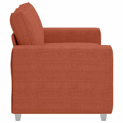 Sofá-luvas 120 cm tecido corduroy laranja vermelho