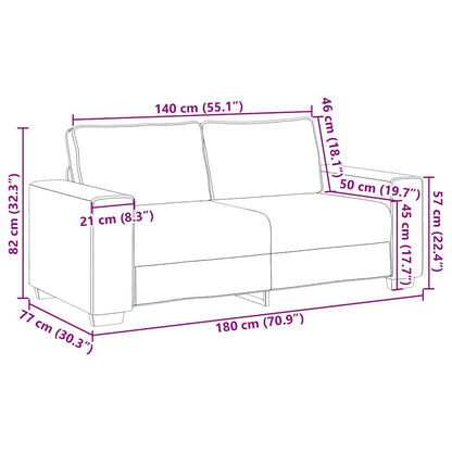 Sofá-luvas 140 cm tecido corduroy cinzento-escuro