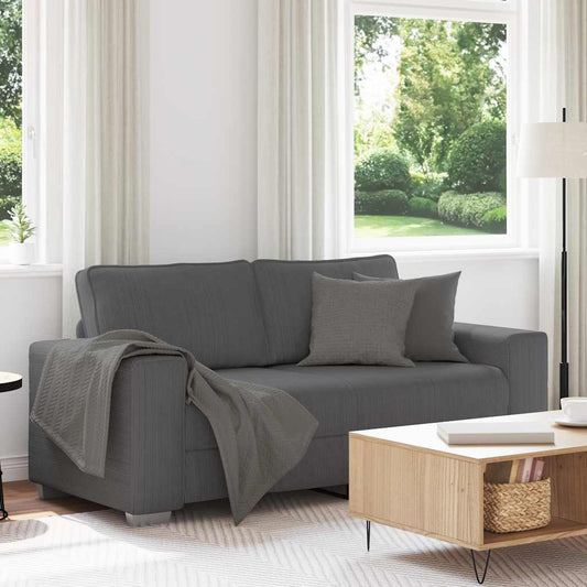 Sofá-luvas 140 cm tecido corduroy cinzento-escuro