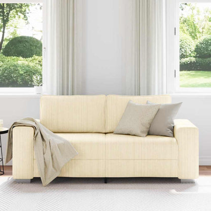 Sofá-luvas 140 cm tecido corduroy creme