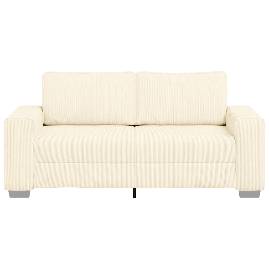Sofá-luvas 140 cm tecido corduroy creme