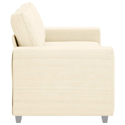 Sofá-luvas 140 cm tecido corduroy creme