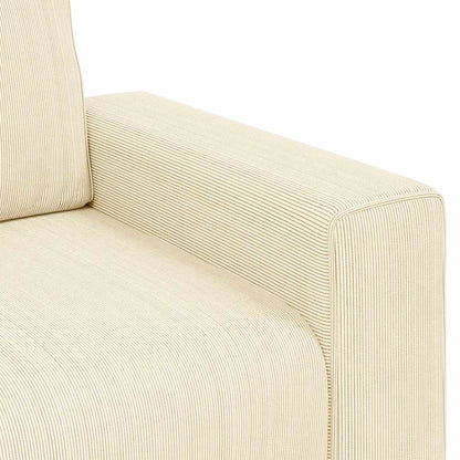 Sofá-luvas 140 cm tecido corduroy creme