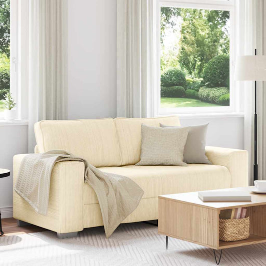 Sofá-luvas 140 cm tecido corduroy creme