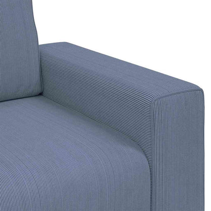 Sofá-luvas 140 cm tecido corduroy azul