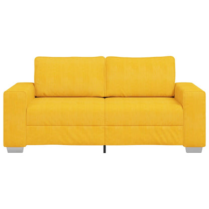 Sofá-luvas 140 cm tecido corduroy amarelo-claro