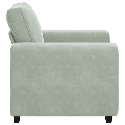 Poltrona 60 cm veludo cinzento-claro