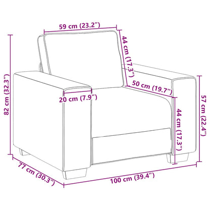 Poltrona 60 cm veludo cinzento-claro