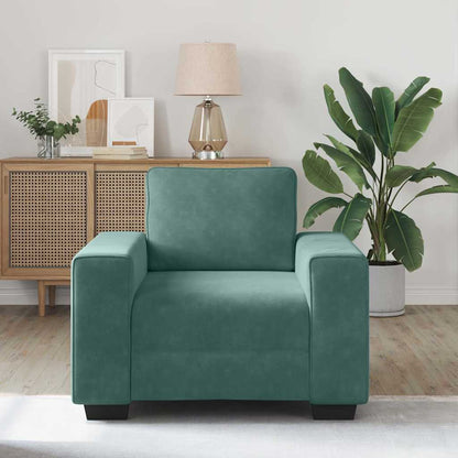 Poltrona 60 cm veludo verde-escuro