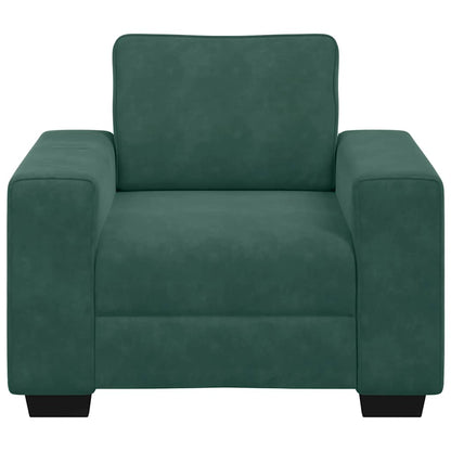 Poltrona 60 cm veludo verde-escuro