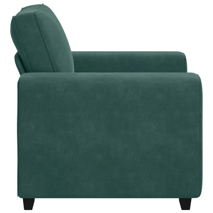 Poltrona 60 cm veludo verde-escuro