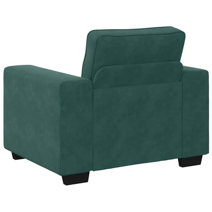 Poltrona 60 cm veludo verde-escuro