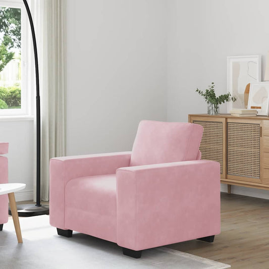 Poltrona 60 cm veludo rosa