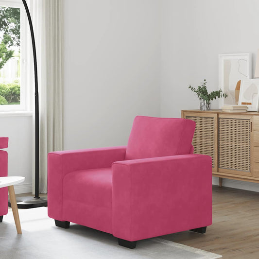 Poltrona 60 cm veludo vermelho-tinto