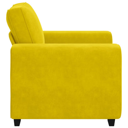 Poltrona 60 cm veludo amarelo