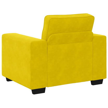 Poltrona 60 cm veludo amarelo