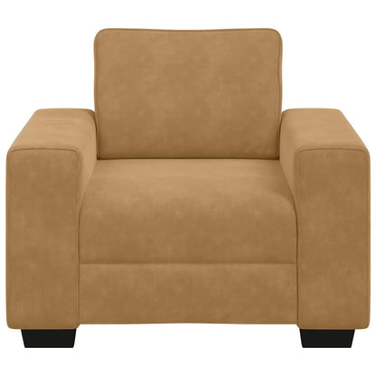 Poltrona 60 cm veludo castanho