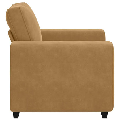 Poltrona 60 cm veludo castanho