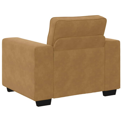 Poltrona 60 cm veludo castanho
