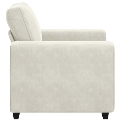 Poltrona 60 cm veludo creme