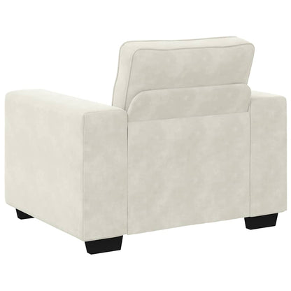 Poltrona 60 cm veludo creme