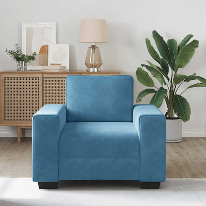 Poltrona 60 cm veludo azul