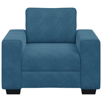 Poltrona 60 cm veludo azul
