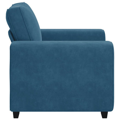 Poltrona 60 cm veludo azul