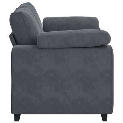 Sofá-luvas 120 cm veludo cinzento-escuro