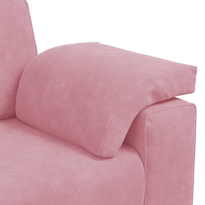 Sofá-luvas 120 cm veludo rosa