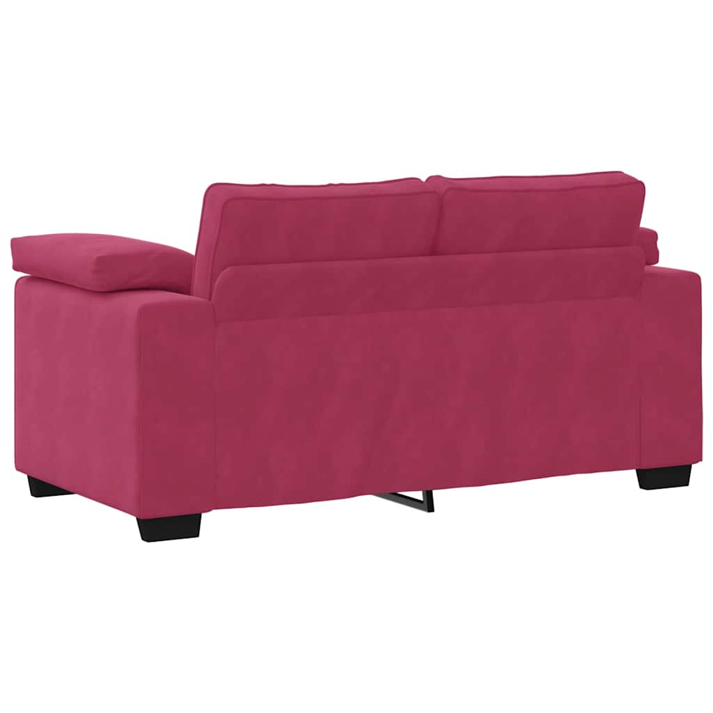 Sofá-luvas 120 cm veludo vermelho tinto