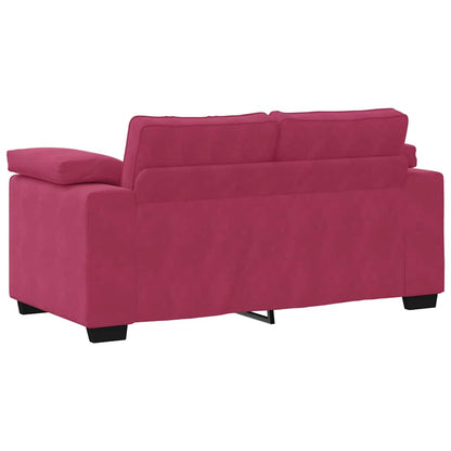 Sofá-luvas 120 cm veludo vermelho tinto