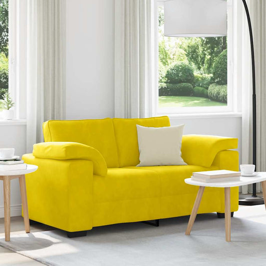 Sofá-luvas 120 cm veludo amarelo