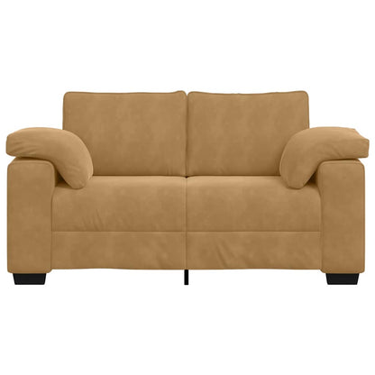 Sofá-luvas 120 cm veludo castanho