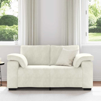 Sofá-luvas 120 cm veludo creme
