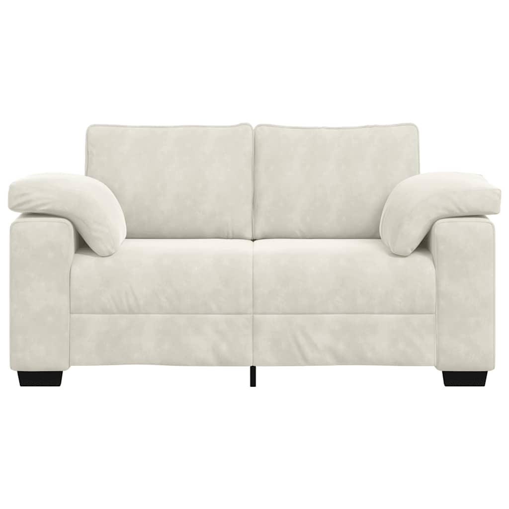 Sofá-luvas 120 cm veludo creme