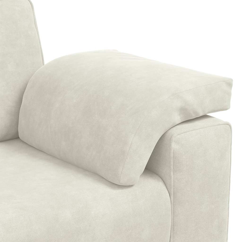 Sofá-luvas 120 cm veludo creme