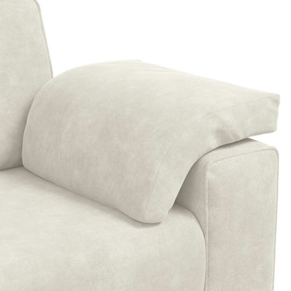 Sofá-luvas 120 cm veludo creme