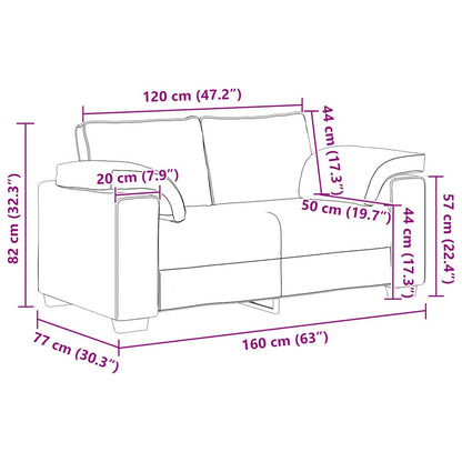 Sofá-luvas 120 cm veludo creme