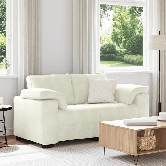 Sofá-luvas 120 cm veludo creme
