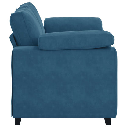 Sofá-luvas 120 cm veludo azul