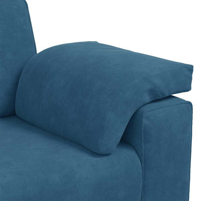 Sofá-luvas 120 cm veludo azul