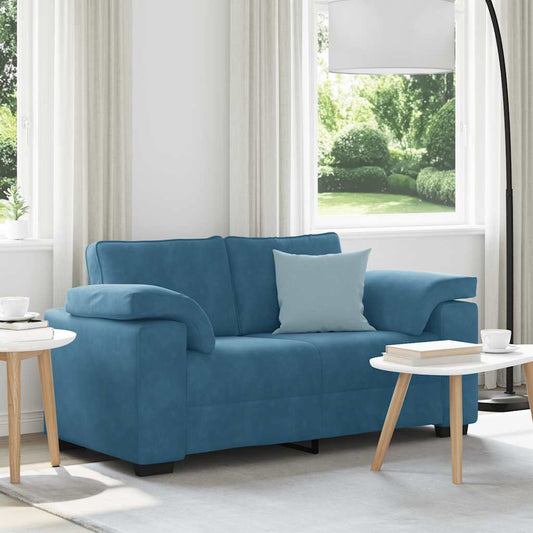 Sofá-luvas 120 cm veludo azul