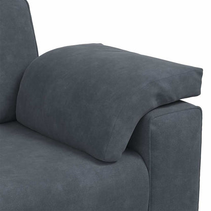 Sofá-luvas 140 cm veludo cinzento-escuro
