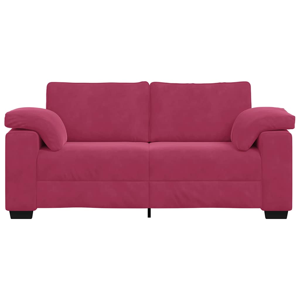 Sofá-luvas 140 cm veludo vermelho tinto