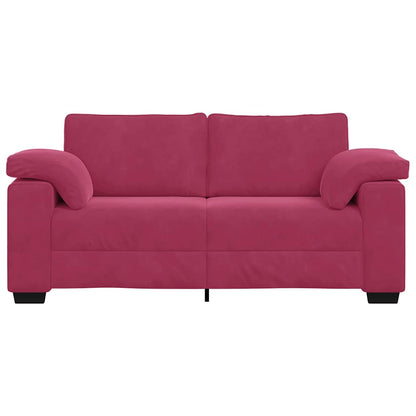 Sofá-luvas 140 cm veludo vermelho tinto