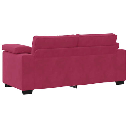 Sofá-luvas 140 cm veludo vermelho tinto